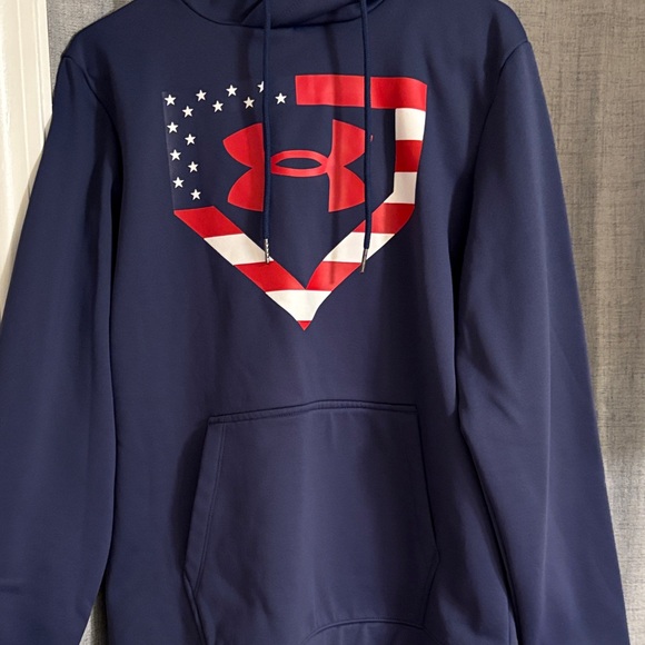 Under Armour Navy Blue Sweatshirt Patriotic - Picture 5 of 6